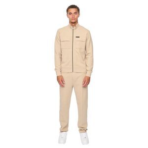 Duck and Cover Mens Tames Full Zip Hoodie And Joggers Set / Stone